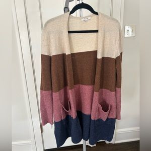 Madewell color block open cardigan